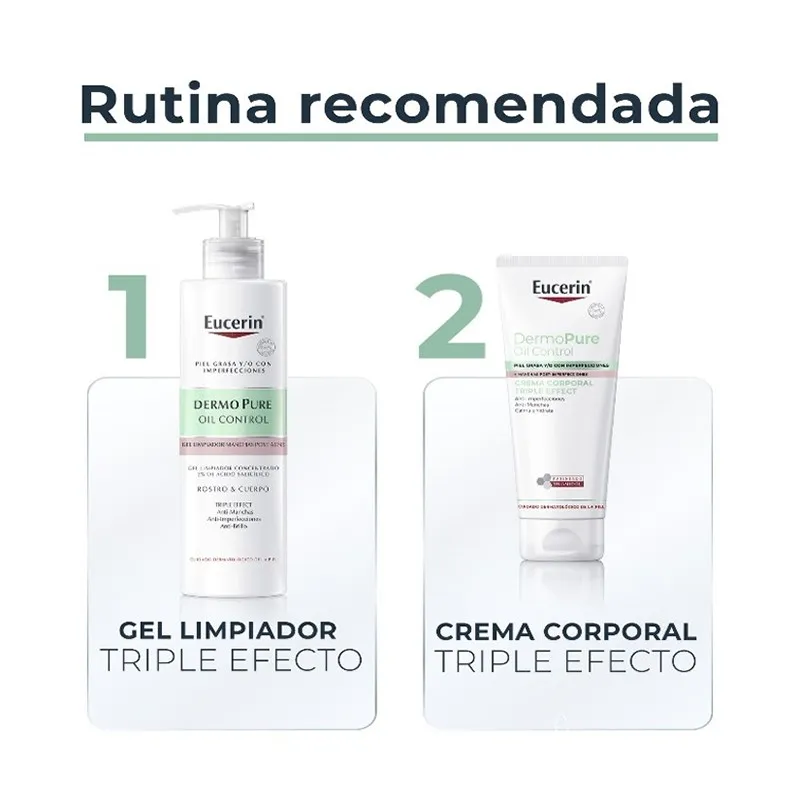 Eucerin Dermopure Oil Control crema corporal triple efecto, 200 ml Eucerin Dermopure Oil Control crema corporal triple efecto, 200 ml