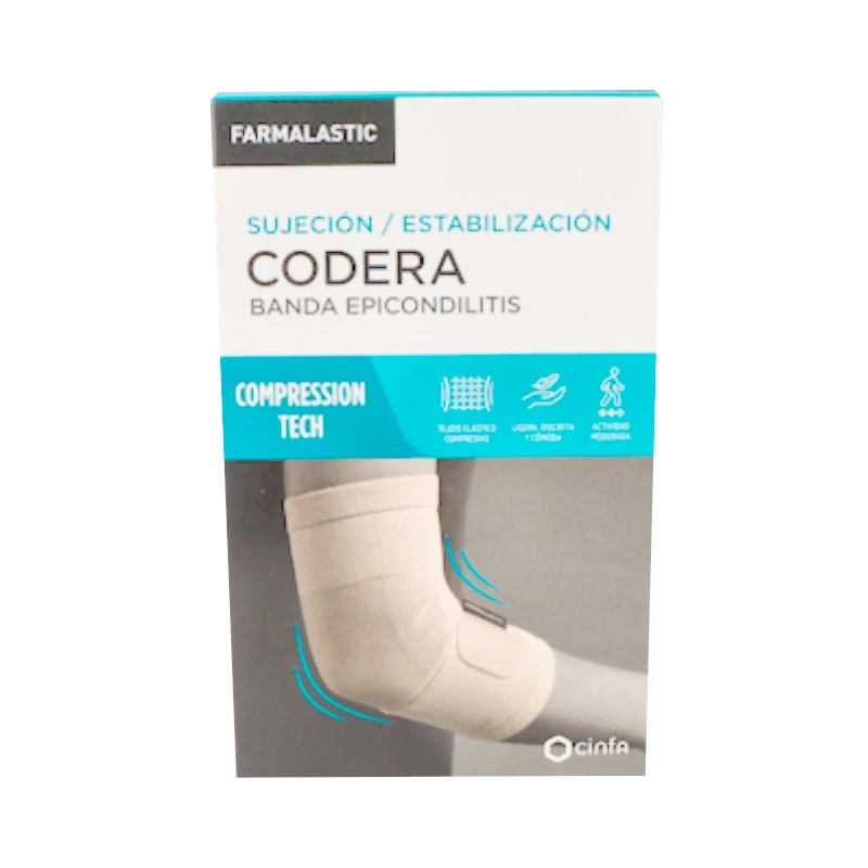 Farmalastic Innova codera banda epicondilitis Contorno T- Med Beige, 1 unidad