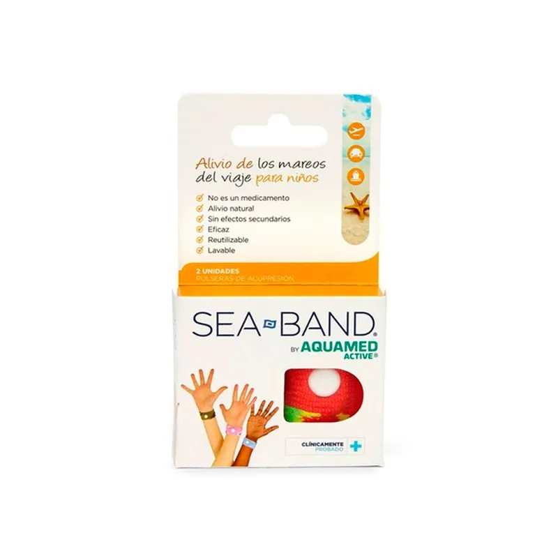 Sea Band By Aquamed Active Pulsera Antimareo Infantil, 2 unidades