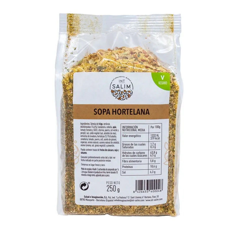 Int-Salim Sopa Hortelana, 250 gr. Int-Salim Sopa Hortelana, 250 gr.