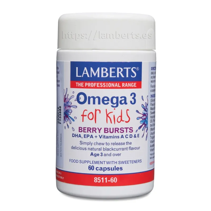 Lamberts Omega 3 para niños, 60 Cápsulas.