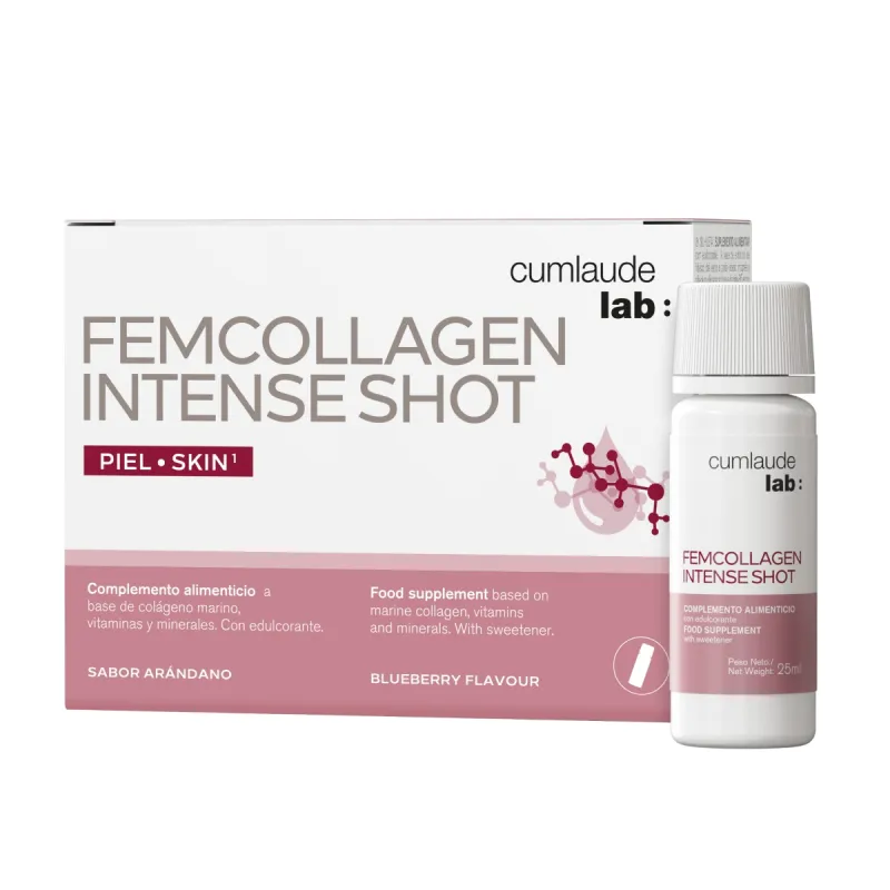 Cumlaude Femcollagen Intense Shot Sabor Arandano, 7 viales de 25 ml