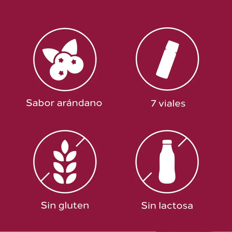 Cumlaude Femcollagen Intense Shot Sabor Arandano, 7 viales de 25 ml