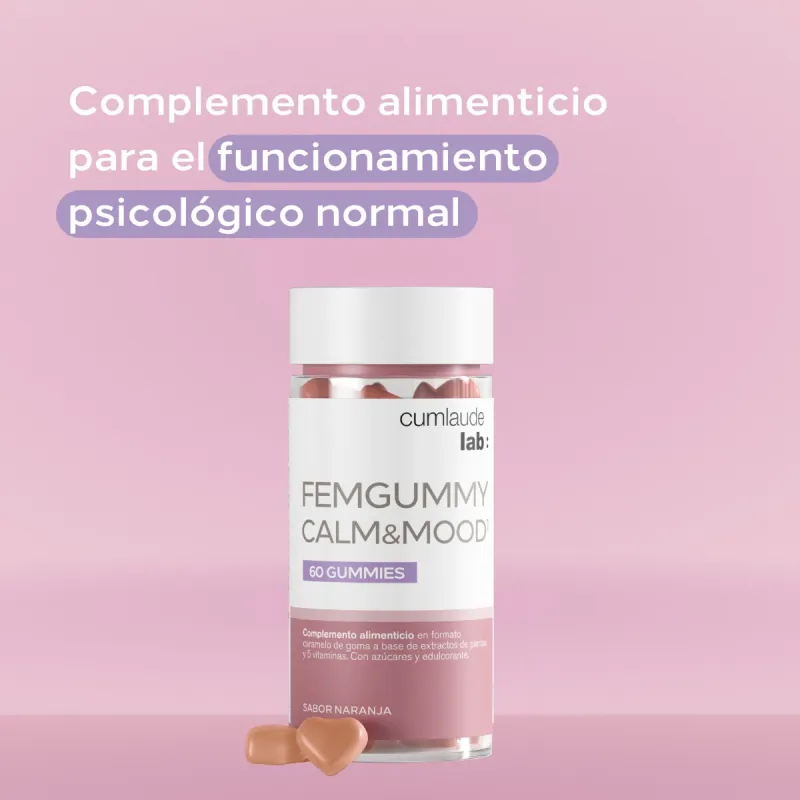 Cumlaude Femgummy Calm&Mood Sabor Naranja, 60 gummies Cumlaude Femgummy Calm&Mood Sabor Naranja, 60 gummies