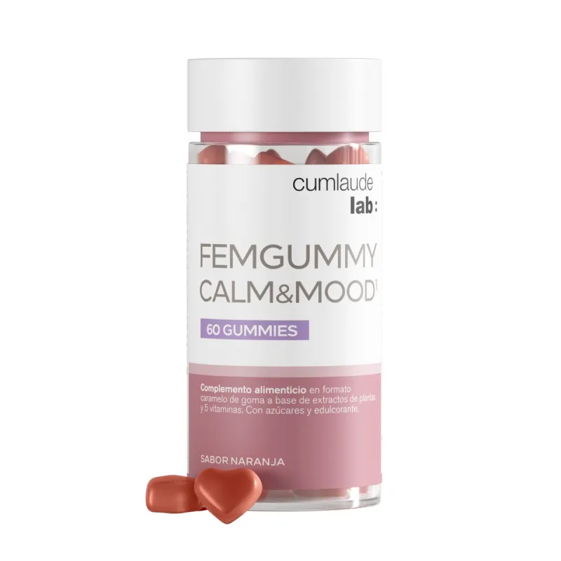 Cumlaude Femgummy Calm&Mood Sabor Naranja, 60 gummies