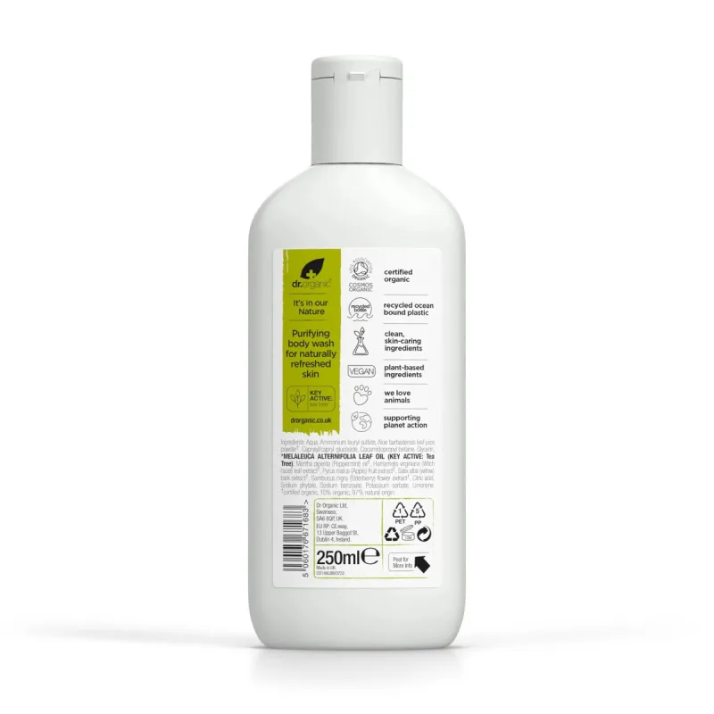 Dr Organic Gel de ducha de Árbol de Té, 250ml.