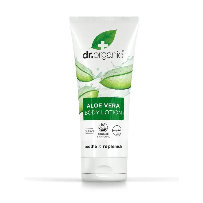 Dr Organic Loción corporal de Aloe Vera, 200ml.