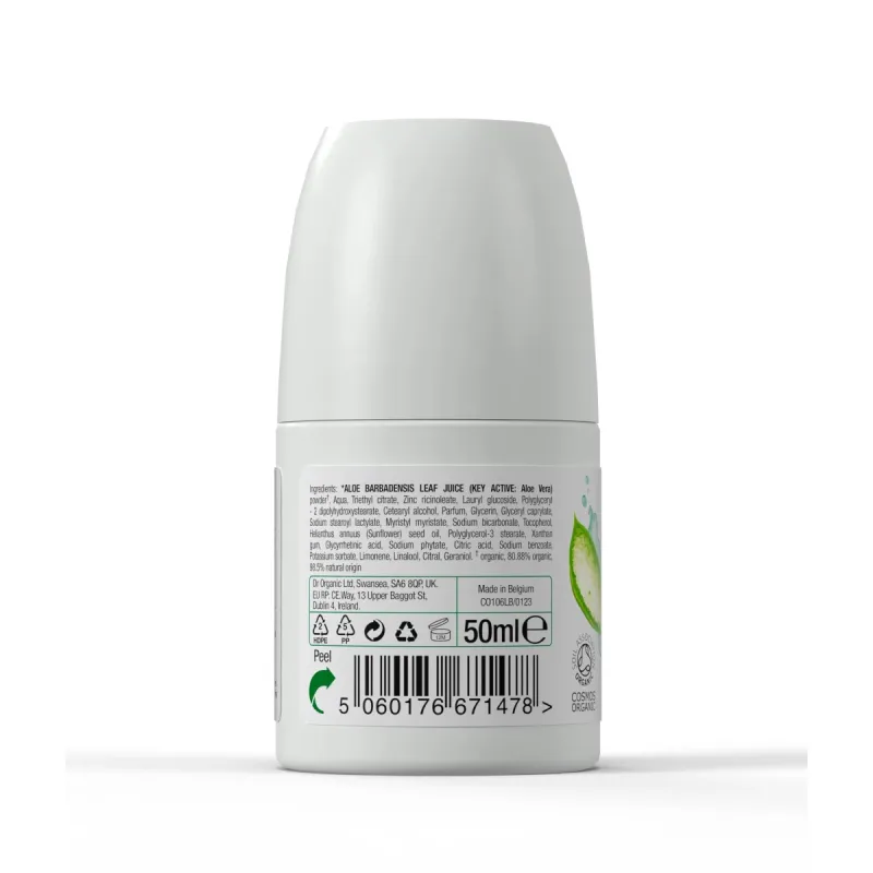 Dr Organic Desodorante de Aloe Vera, 50ml.