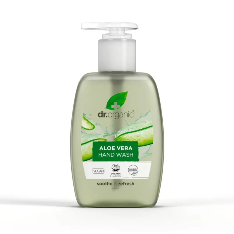Dr Organic Jabón de manos de Aloe Vera, 250ml.