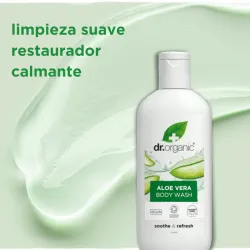 Dr Organic Gel de ducha de Aloe Vera, 250ml. Dr Organic Gel de ducha de Aloe Vera, 250ml.