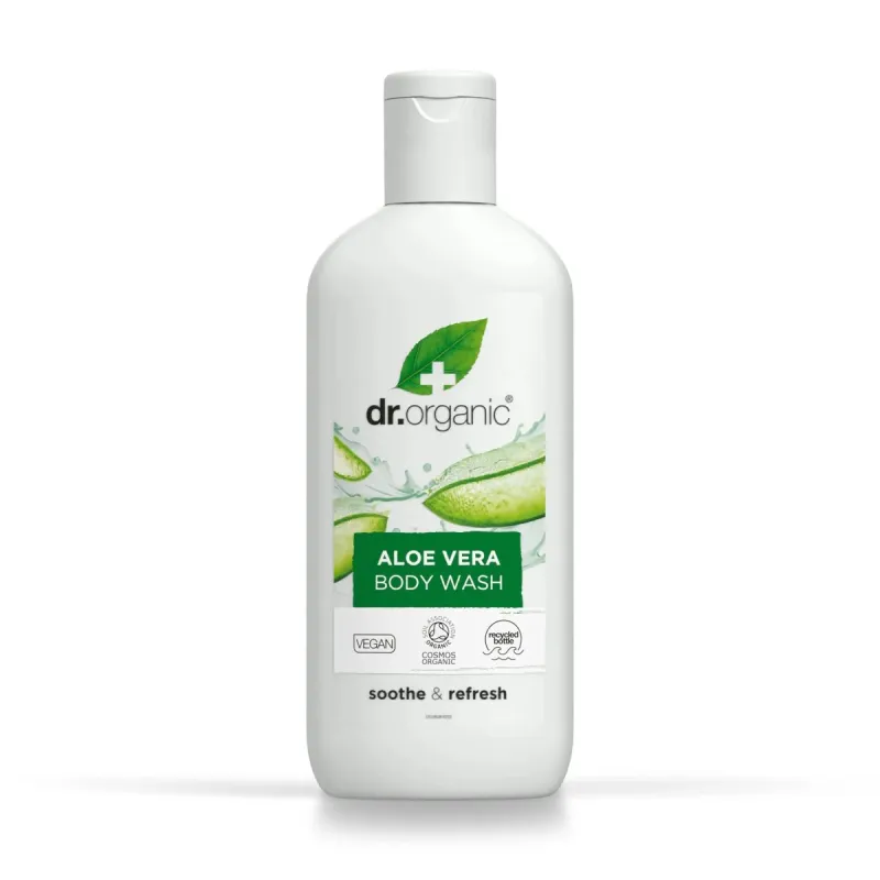 Dr Organic Gel de ducha de Aloe Vera, 250ml. Dr Organic Gel de ducha de Aloe Vera, 250ml.