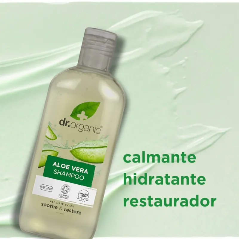 Dr Organic Champú de Aloe Vera, 265ml. Dr Organic Champú de Aloe Vera, 265ml.