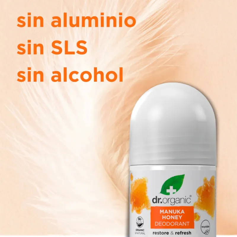 Dr Organic Desodorante de Miel de Manuka, 50ml. Dr Organic Desodorante de Miel de Manuka, 50ml.