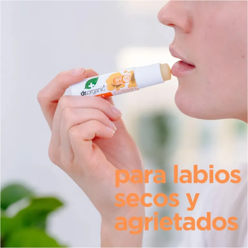 Dr Organic Bálsamo labial de Miel de Manuka, 5.7ml.