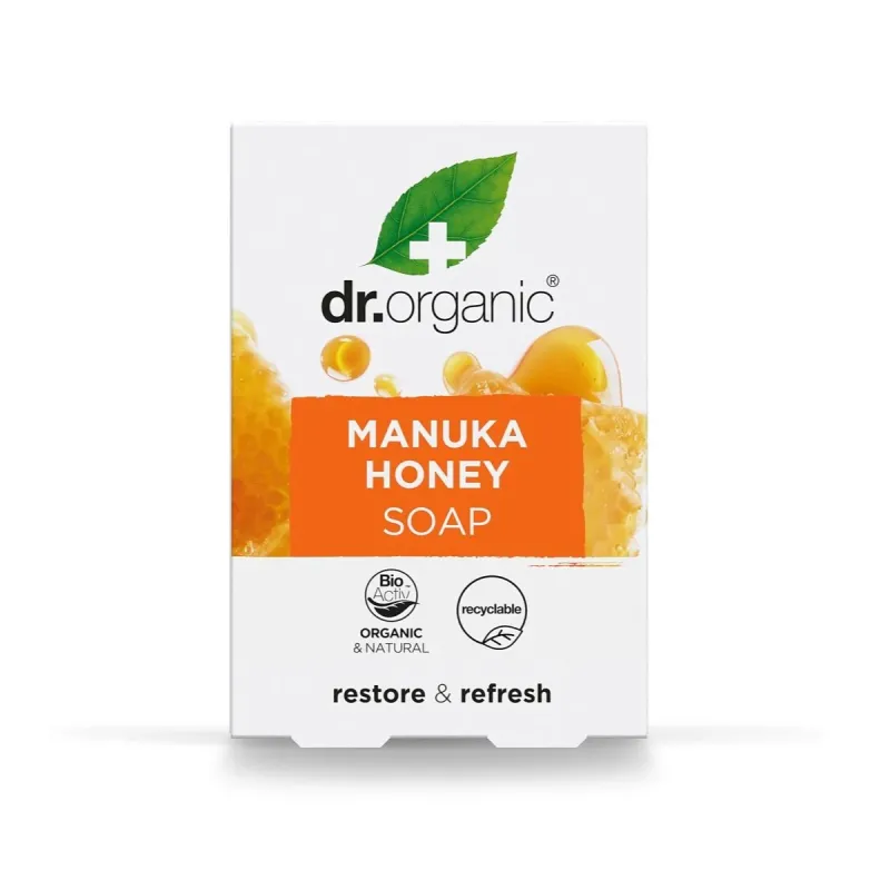 Dr Organic Pastilla de jabón de Miel de Manuka, 100g,