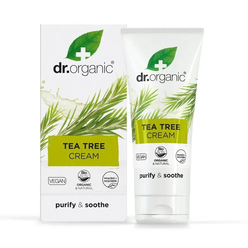 Dr Organic Crema antiséptica de Árbol de Té Tea, 50ml. Dr Organic Crema antiséptica de Árbol de Té Tea, 50ml.