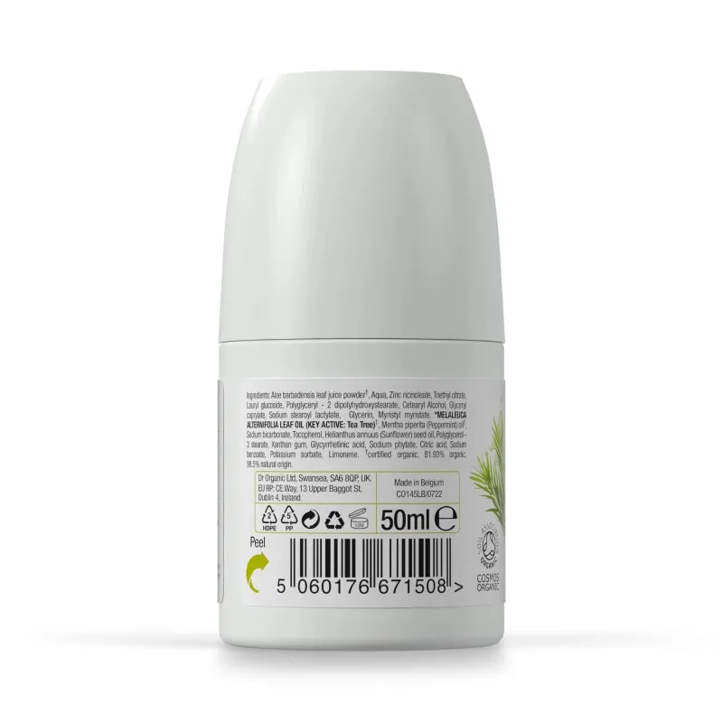 Dr Organic Desodorante de Árbol de Té, 50ml. Dr Organic Desodorante de Árbol de Té, 50ml.