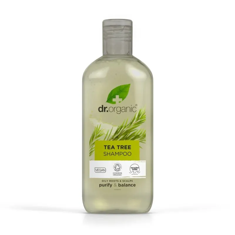 Dr Organic Champú de Árbol de Té, 265ml.