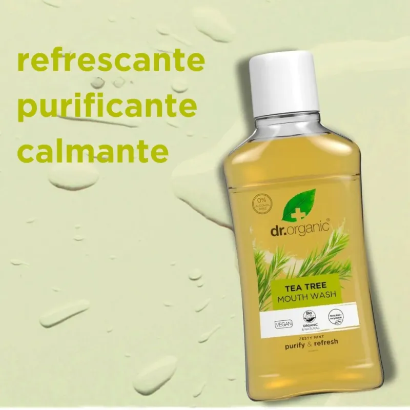 Dr Organic Enjuague bucal de Árbol de Té, 500ml. Dr Organic Enjuague bucal de Árbol de Té, 500ml.