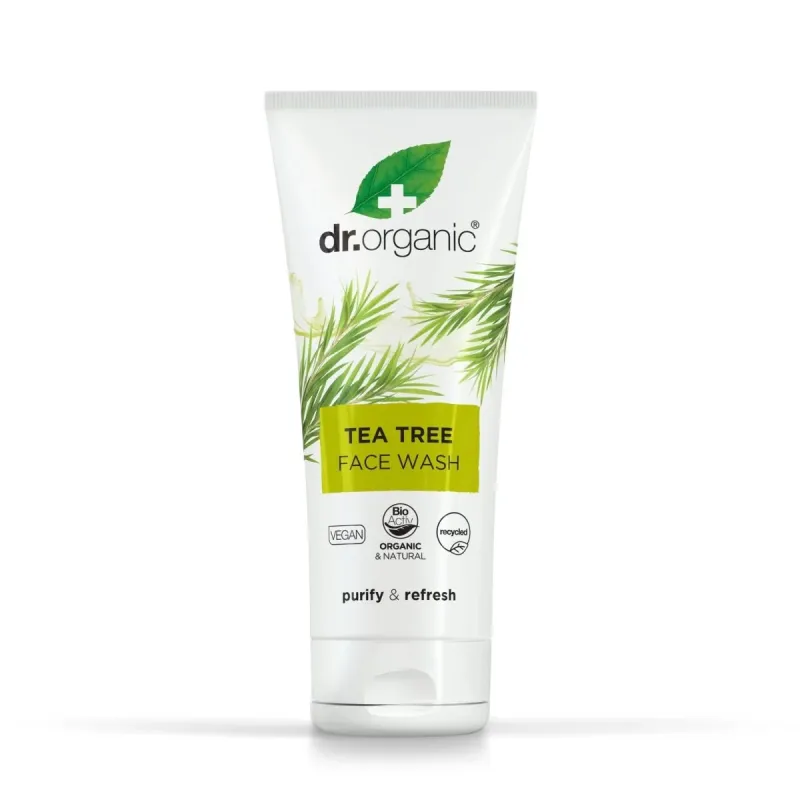 Dr Organic Gel limpiador facial de Árbol de Té, 200ml. Dr Organic Gel limpiador facial de Árbol de Té, 200ml.