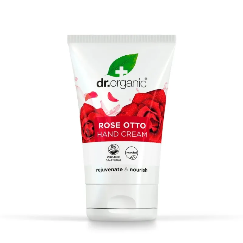 Dr Organic Crema de manos y uñas Rose Otto, 125ml. Dr Organic Crema de manos y uñas Rose Otto, 125ml.