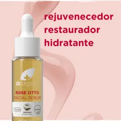 Dr Organic Sérum facial Rose Otto, 30ml.