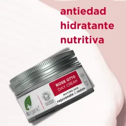 Dr Organic Crema de Día Rose Otto, 50ml.