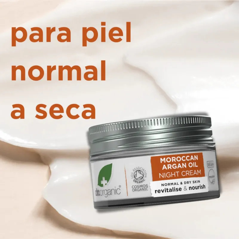 Dr Organic Crema de noche de Argán, 50ml.