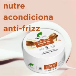 Dr Organic Mascarilla acondicionadora capilar de aceite Argán, 200ml.