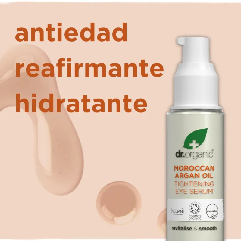 Dr Organic Sérum contorno de ojos firmeza instant. de Argán, 30ml. Dr Organic Sérum contorno de ojos firmeza instant. de Argán, 30ml.