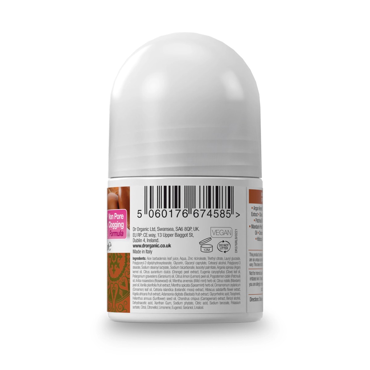 Dr Organic Desodorante de aceite de Argán, 50ml.