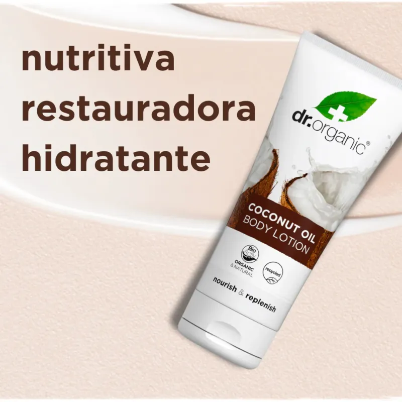 Dr Organic Loción corporal de aceite de Coco, 200ml. Dr Organic Loción corporal de aceite de Coco, 200ml.