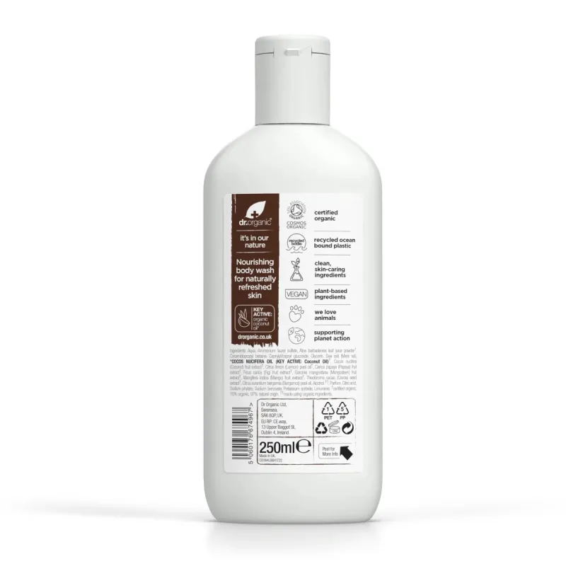 Dr Organic Gel de ducha de aceite de Coco, 250ml. Dr Organic Gel de ducha de aceite de Coco, 250ml.