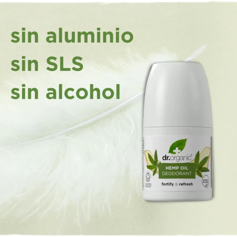 Dr Organic Desodorante de Cáñamo, 50 ml.