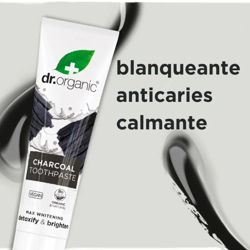 Dr Organic Pasta de dientes de Carbón Activo, 100ml. Dr Organic Pasta de dientes de Carbón Activo, 100ml.