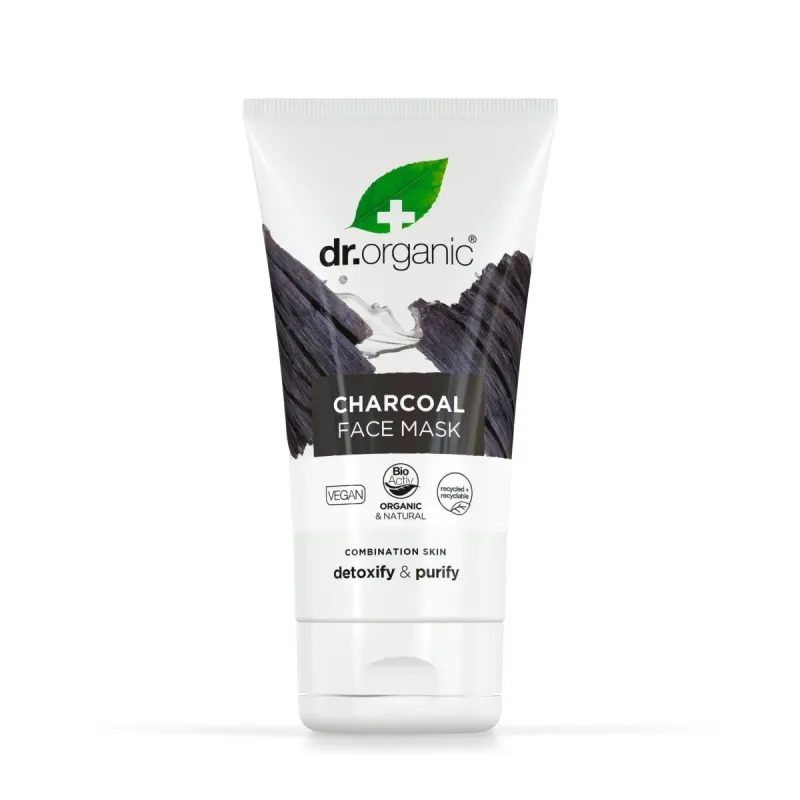 Dr Organic Mascarilla facial de Carbón Activo, 125ml.