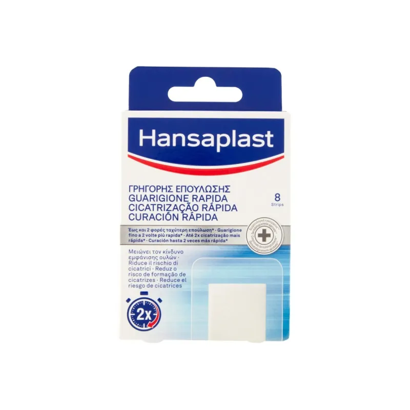 Hansaplast Curación Rápida Apósito Adhesivo, 8 unidades Hansaplast Curación Rápida Apósito Adhesivo, 8 unidades