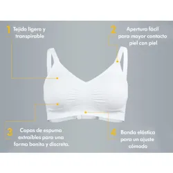 Comfy Bra sujetador lactancia blanco, talla XL