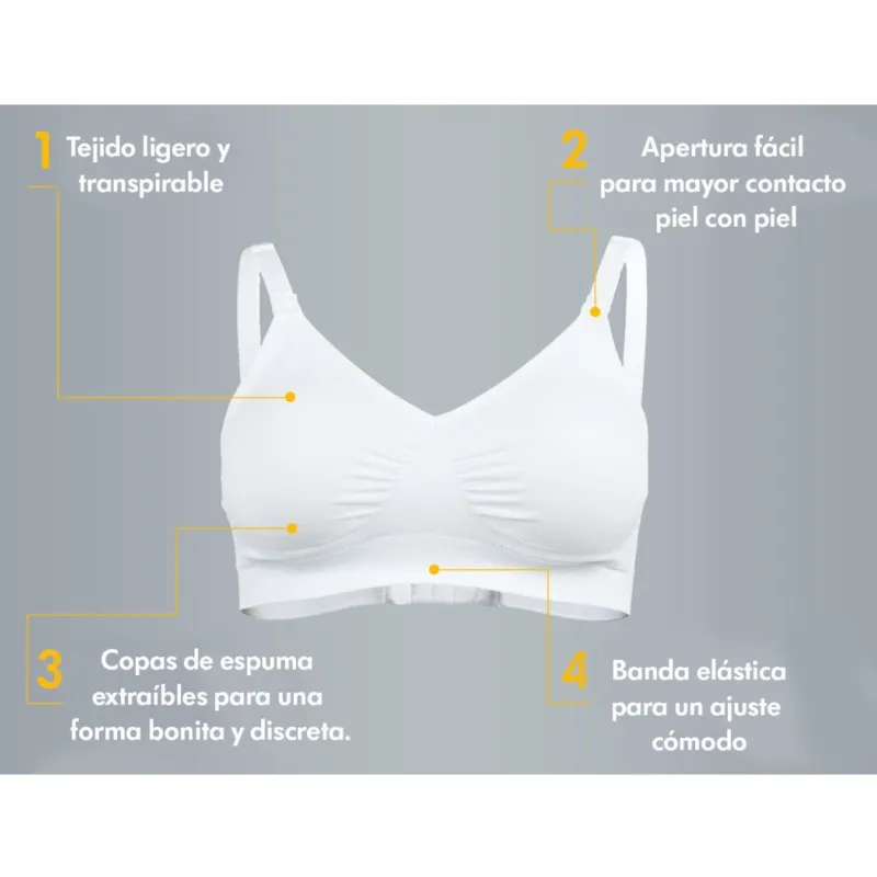 Comfy Bra sujetador lactancia blanco, talla XL