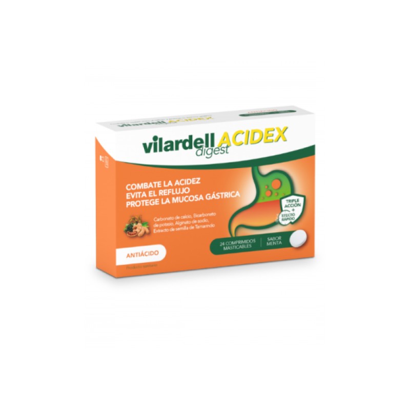 Vilardell Digest Acidex Sabor Menta,24 comprimidos masticables
