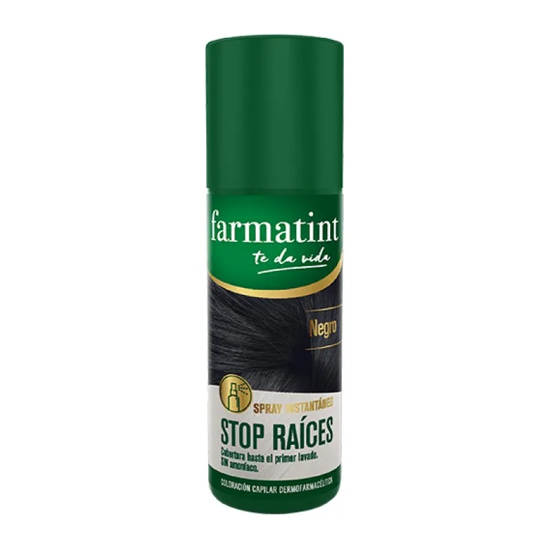 Farmatint FTT Stop Raíces Negro Spray, 75 ml