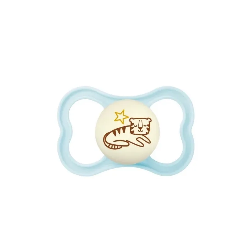 MAM Supreme Night 16+ silicona azul tigre, 1 unidad MAM Supreme Night 16+ silicona azul tigre, 1 unidad