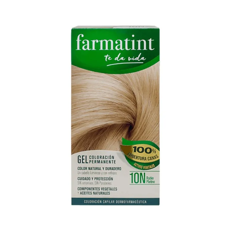 Farmatint 10n rubio platino FTT Gel, 130 ml