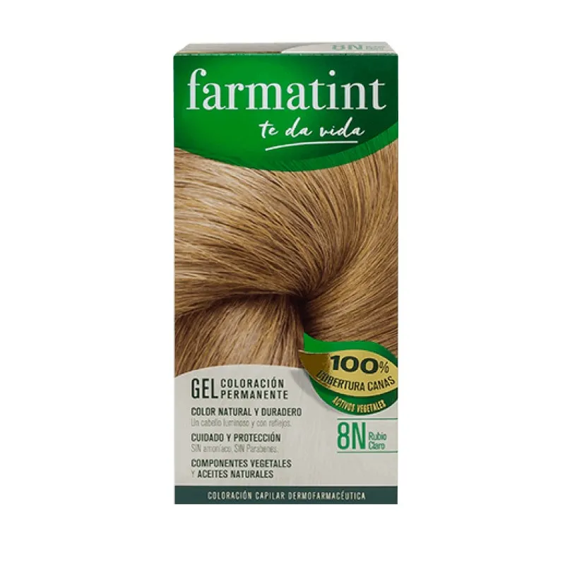 Farmatint 8n rubio claro FTT Gel, 130 ml