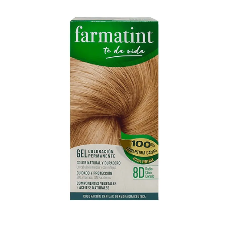 Farmatint 8d rubio claro dorado FTT Gel, 130 ml