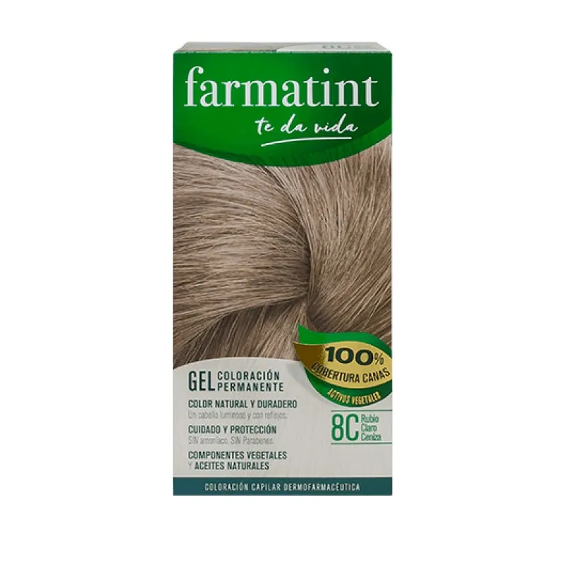 Farmatint 8c rubio claro ceniza FTT Gel, 130 ml Farmatint 8c rubio claro ceniza FTT Gel, 130 ml