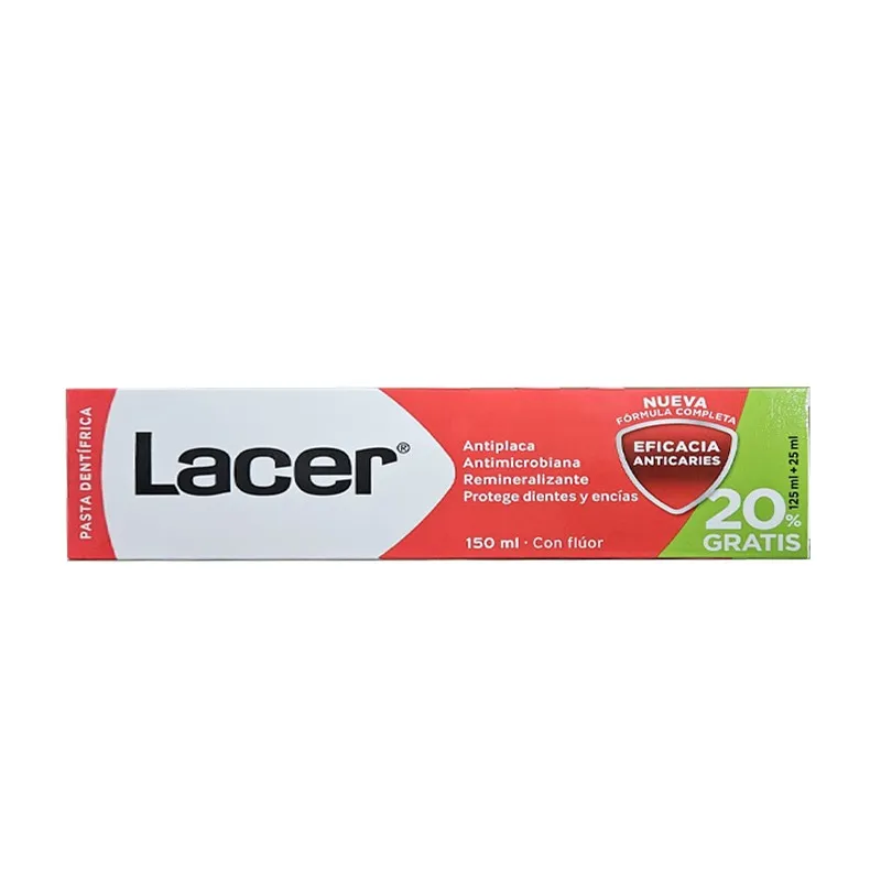 Lacer pasta dental, 125 ml + 25 ml gratis Lacer pasta dental, 125 ml + 25 ml gratis