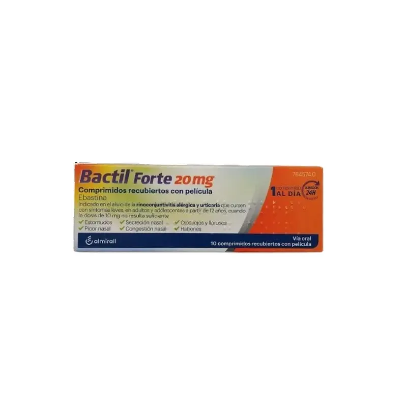 BACTIL FORTE 20 MG 10 COMPRIMIDOS RECUBIERTOS BACTIL FORTE 20 MG 10 COMPRIMIDOS RECUBIERTOS