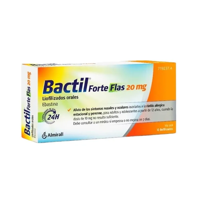 BACTIL FORTE FLAS 20 MG 10 LIOFILIZADOS ORALES