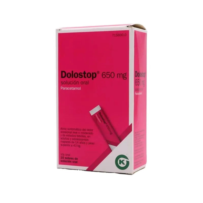 DOLOSTOP 650 MG 10 SOBRES SOLUCION ORAL 10 ML